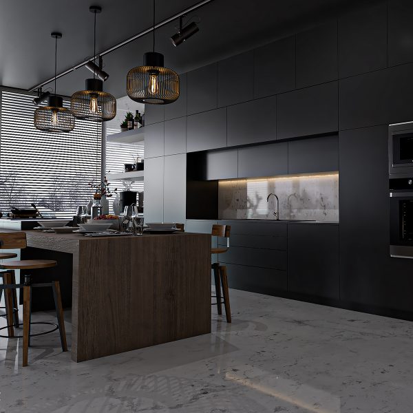 black interior
