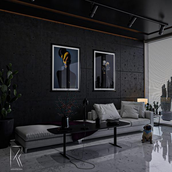 black interior